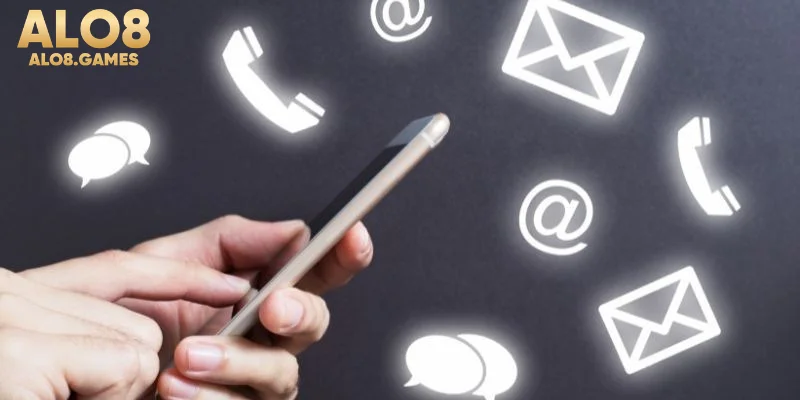 Liên hệ ALO8 ngay tại giao diện chính của sân chơi